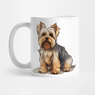 Biewer Terrier Dog Illustration Mug